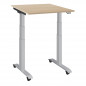 Preview: ergon mini master, kleiner Schreibtisch 80x78cm, elektrisch höhenverstellbar 63-128cm, ausziehbar, lichtgrau, weiß, Buche oder Ahorn Dekor, officeplus
